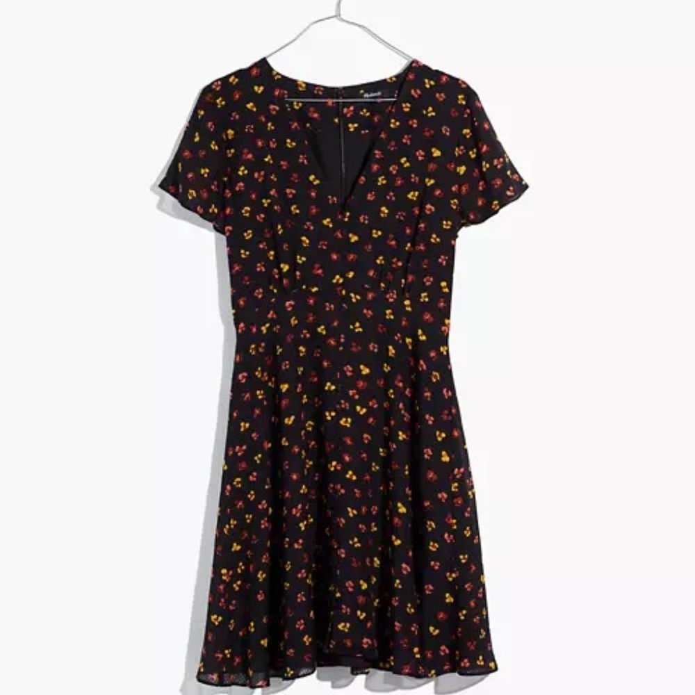Madewell Silk Button-Front Swing Dress (Size S)